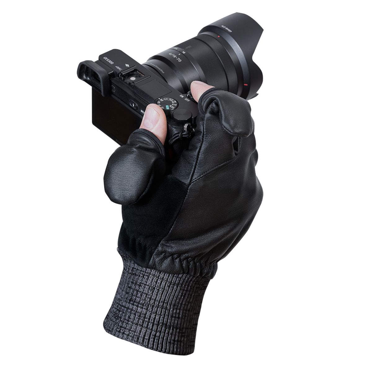 Vallerret Hatchet Leather Glove Black, Leder-Fotohandschuhe XL Schwarz