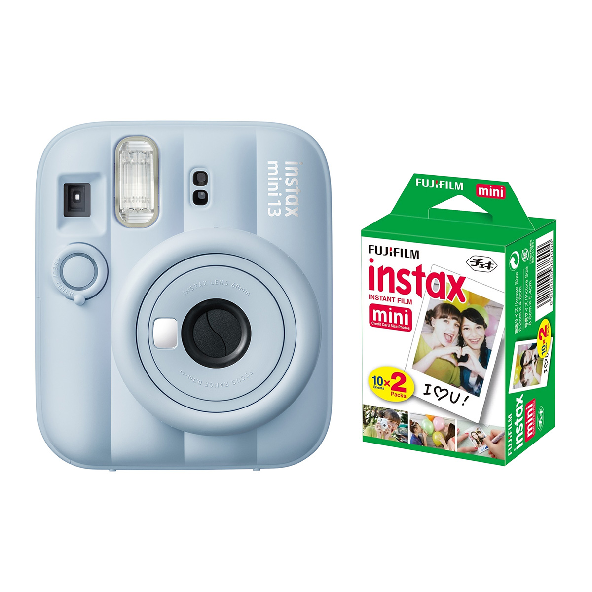 Fujifilm Instax Mini 13 Frost Blue + Instax Mini Doppelpack (20 Bilder)