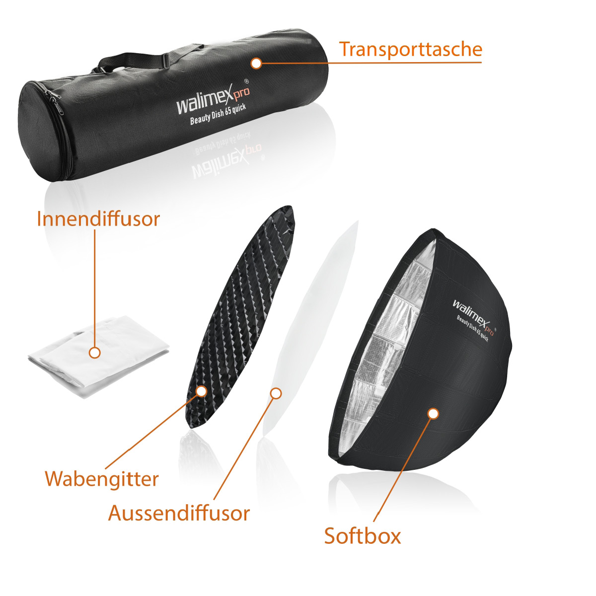 Walimex pro SL Beauty Dish Softbox QA65 Profoto