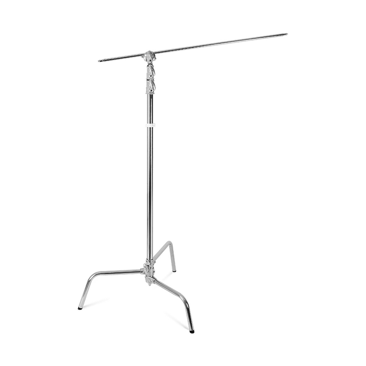 Godox 270CS C-Stativ mit Arm und Griffkopf - Ganzansicht eines C-Stands aus Chrom mit Auslegearm