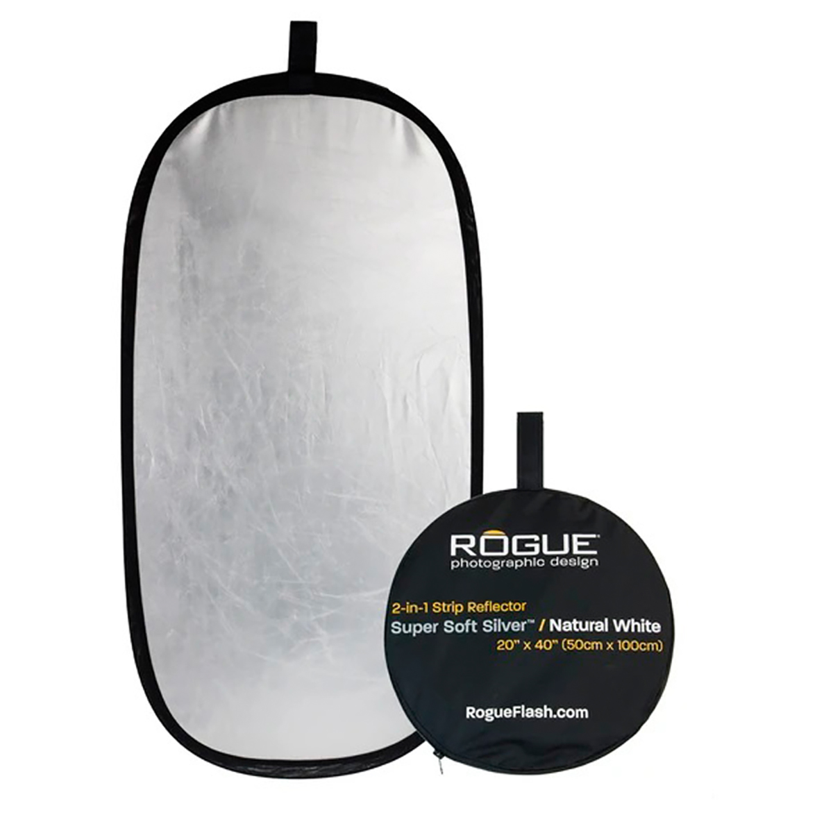 Rogue 20 x 40" 2 in 1 Reflektor Super Soft Silver/White