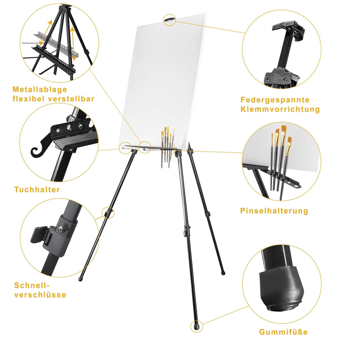 Walimex pro Aluminium Atelierstaffelei  XXL 205 cm