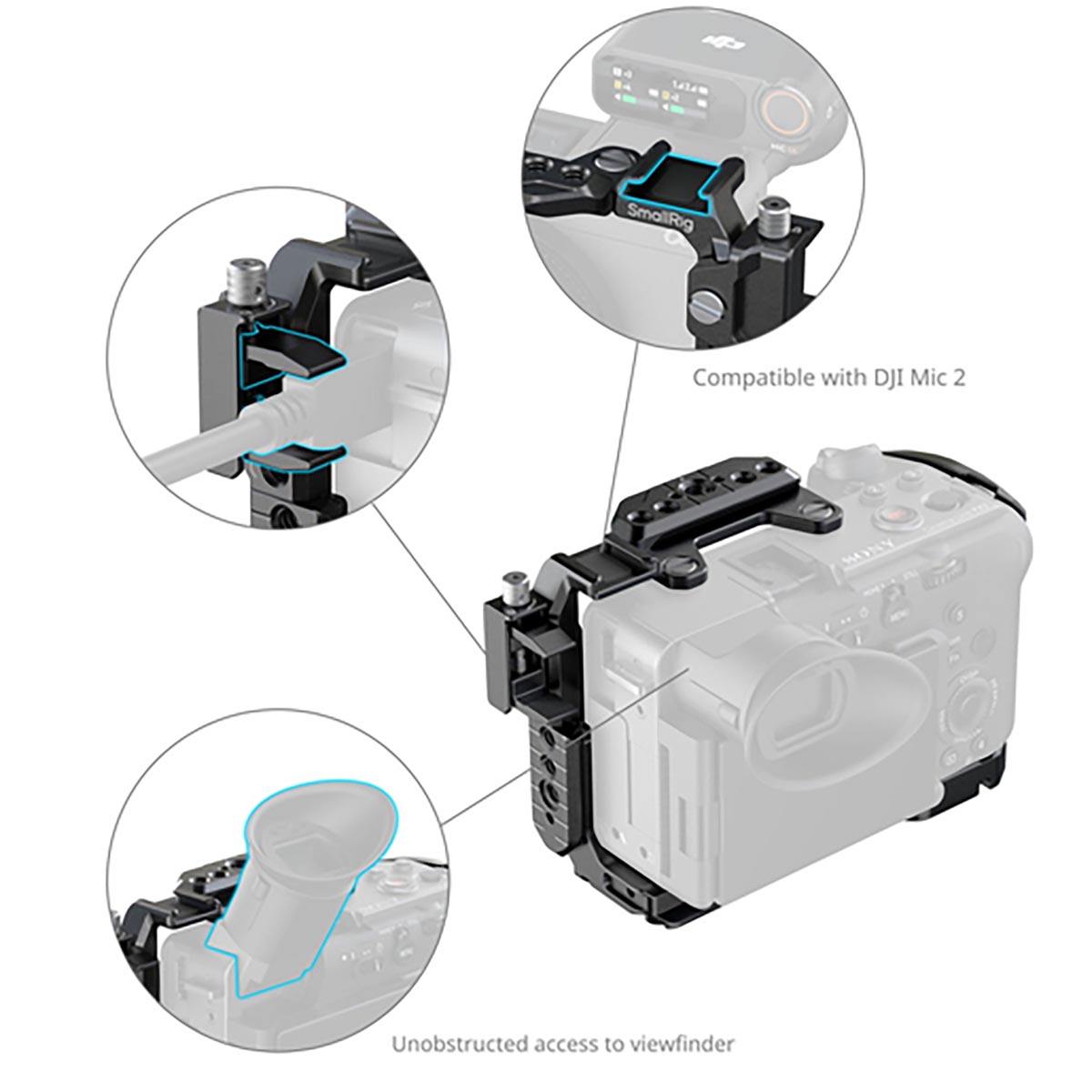 SmallRig 5589 Basic Cage Kit für Sony FX2