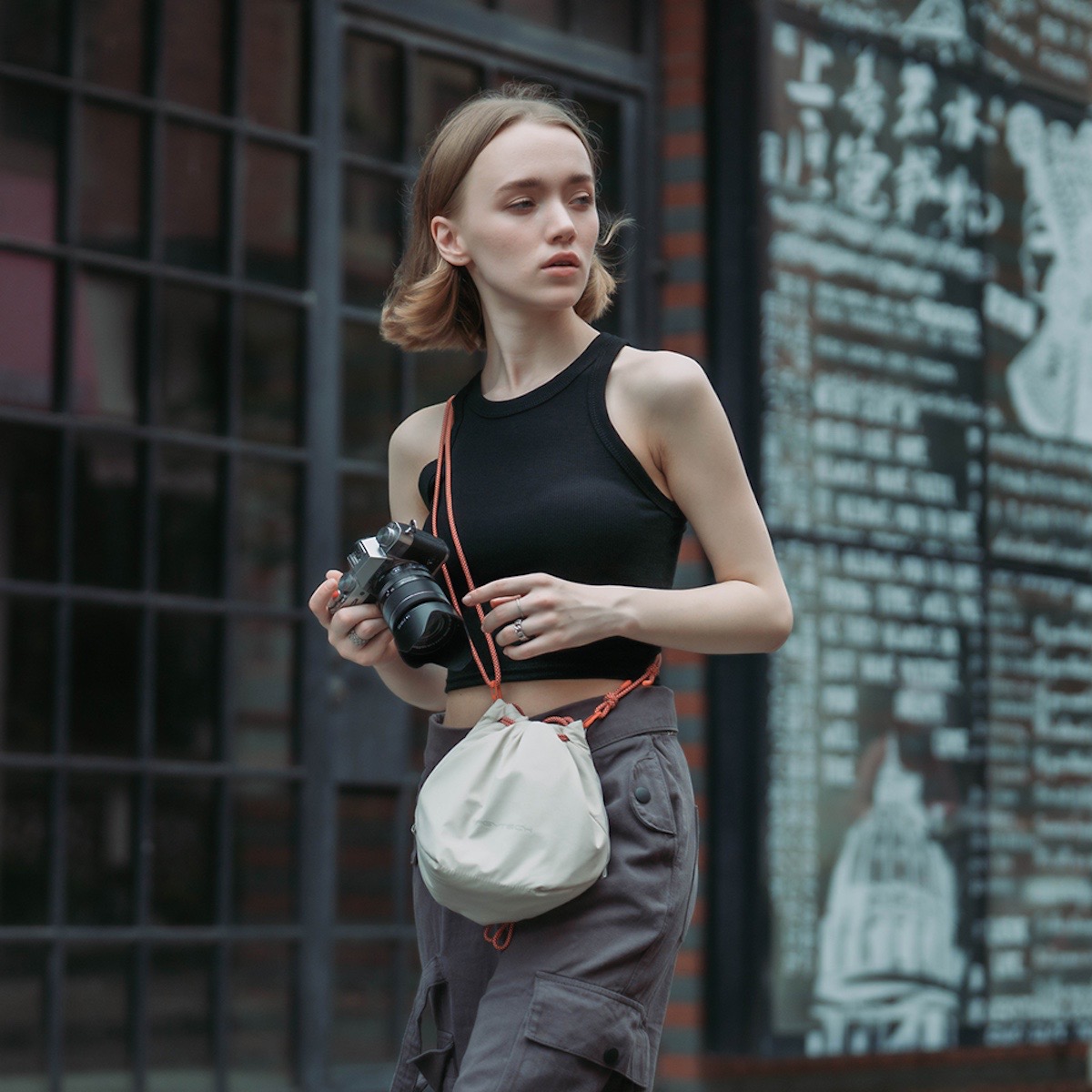 PGYTech OneGo Kordelzugtasche Elfenbein / Ivory