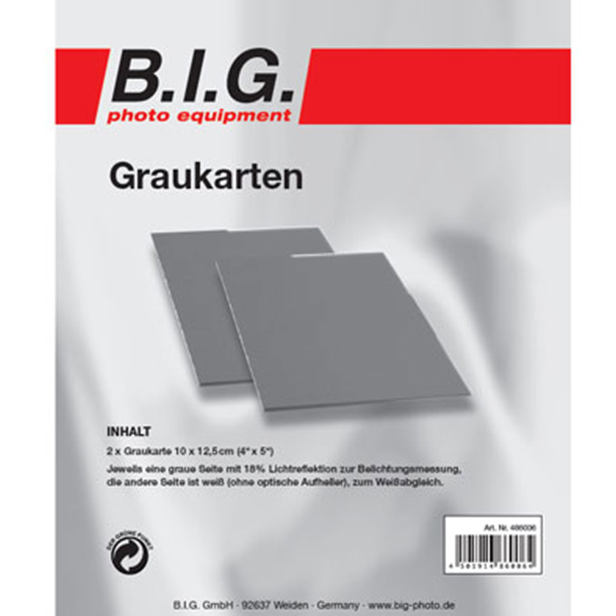 B.I.G. Graukarten-Set 2St. (2x 10x12 cm)