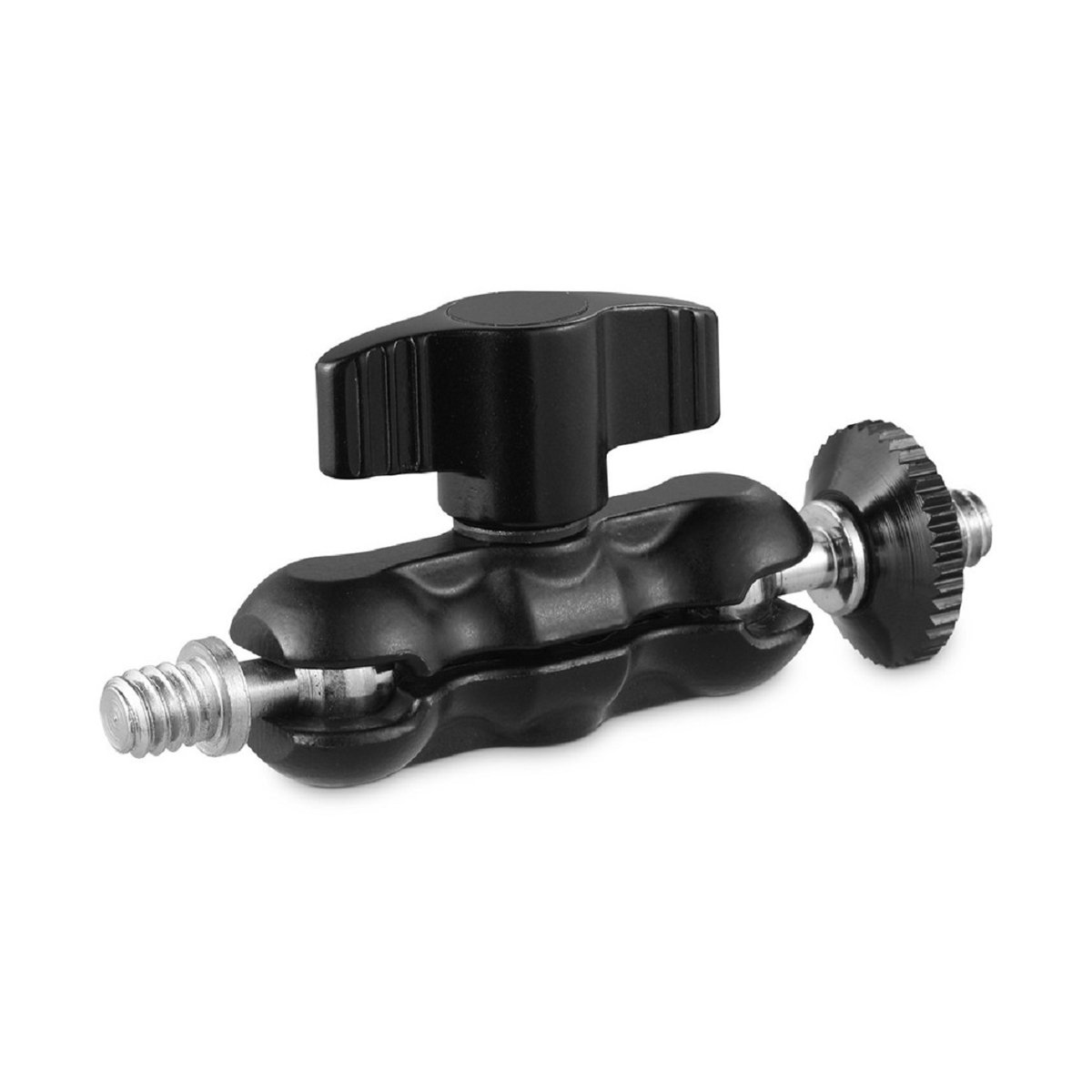 SmallRig 2157 Gelenkarm 11" mit kleinen Kugelkopf - Ansicht des schwarzen Gelenkarms mit zentraler Feststellschraube und zwei Gewinden SmallRig 2157 Gelenkarm 11" mit kleinen Kugelkopf - Ansicht des schwarzen Gelenkarms mit zentraler Feststellschraube und zwei Gewinden