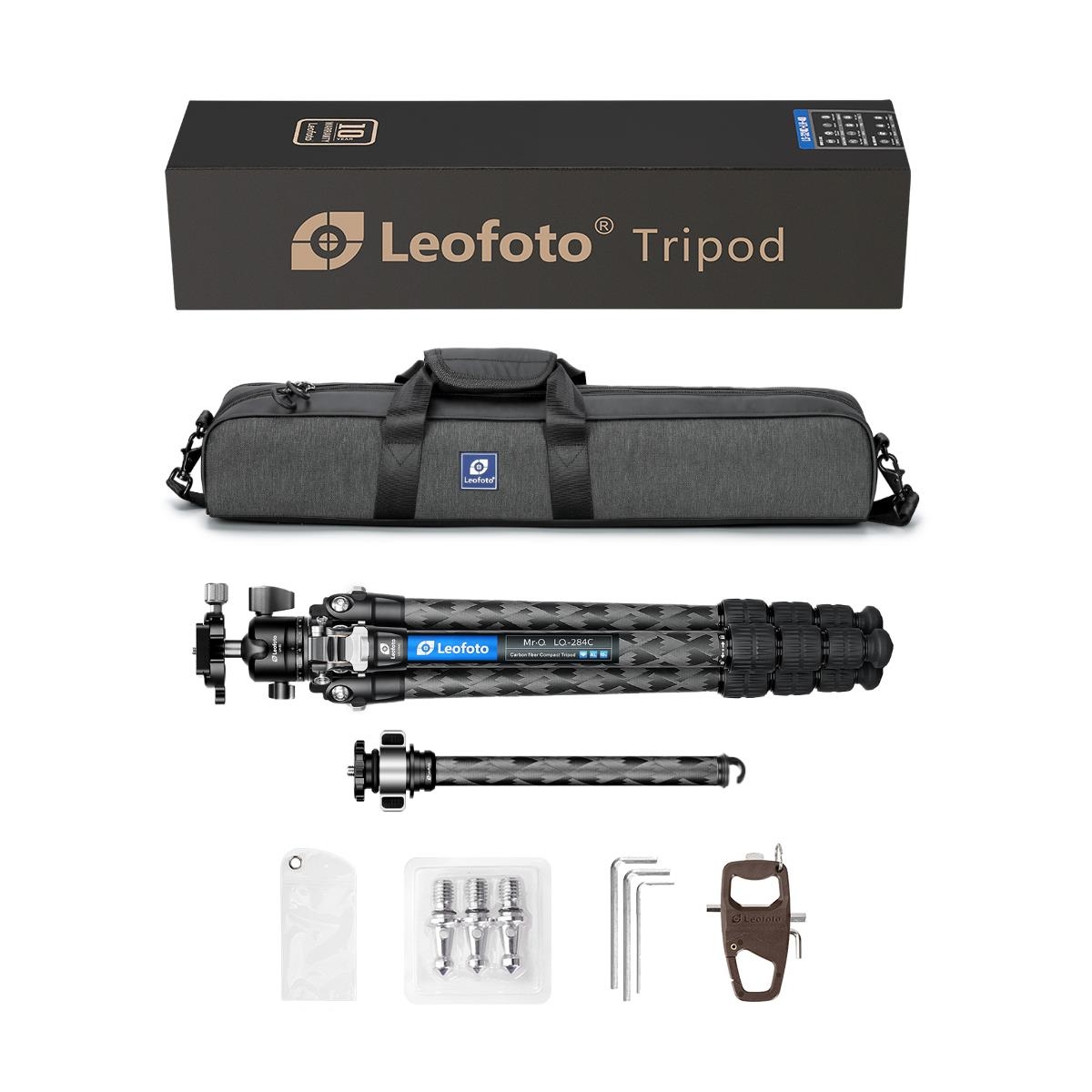 Leofoto Carbon-Dreibeinstativ LQ-284C Mr. Q + Kugelkopf LH-30