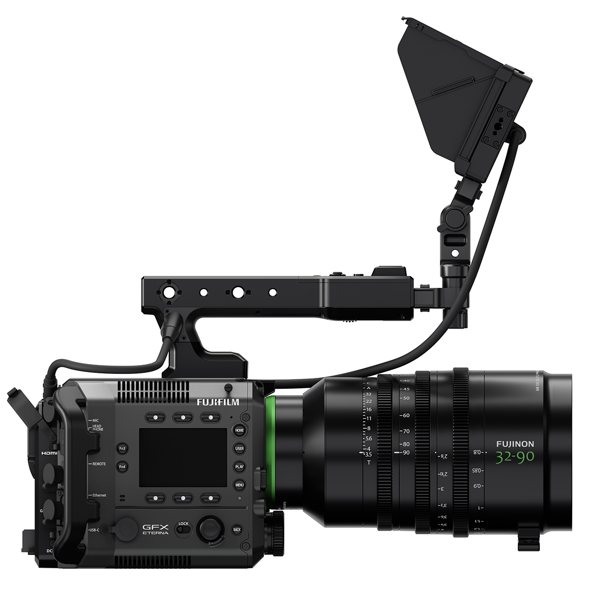 Fujifilm GFX Eterna 55 + Fujifilm 32-90 mm T3,5 PZ OIS WR Cine Power Zoom Objektiv