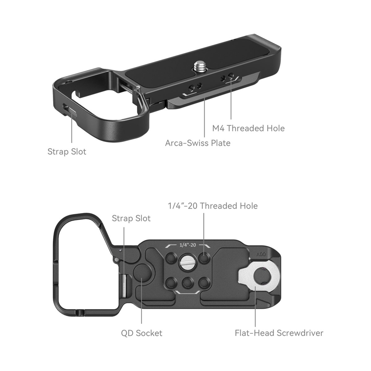 SmallRig 4438 Montageplatte für Sony Alpha 7C II / Alpha 7CR (schwarz)