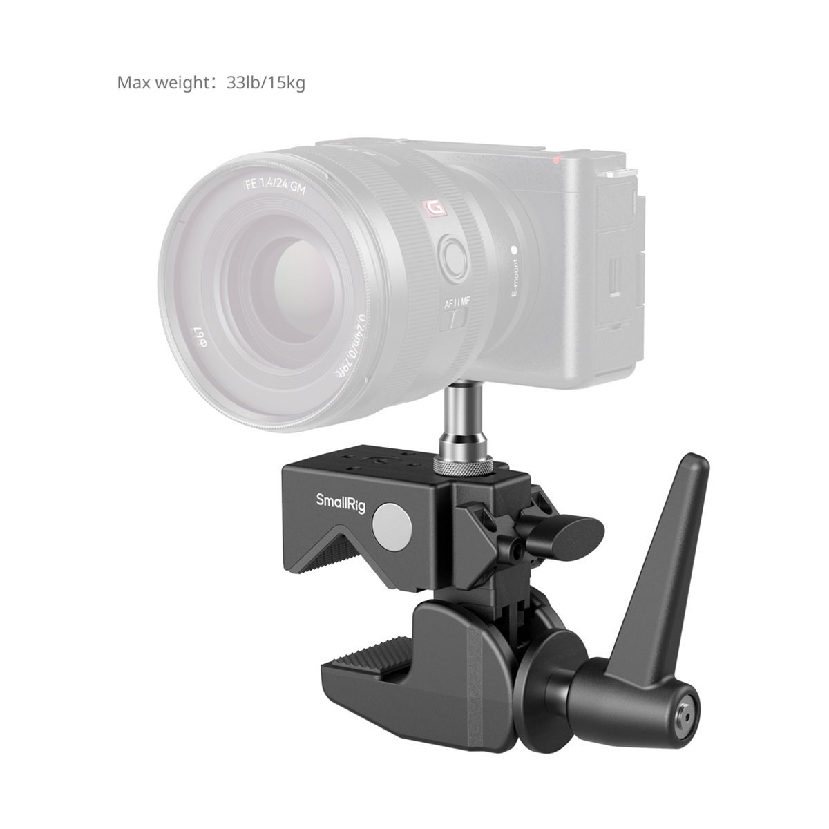 SmallRig 4861 Super Clamp Support Kit Unterstützungskit - Anwendungsbeispiel: SmallRig Super Clamp hält eine Kamera mit Objektiv. Max. Gewicht 15kg. SmallRig 4861 Super Clamp Support Kit Unterstützungskit - Anwendungsbeispiel: SmallRig Super Clamp hält eine Kamera mit Objektiv. Max. Gewicht 15kg.