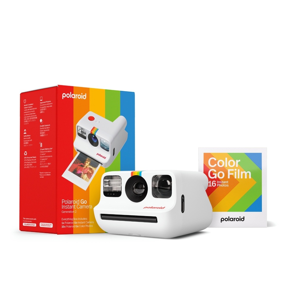 Polaroid Everything Box Go Gen2 Sofortbildkamera weiß + Go-Film