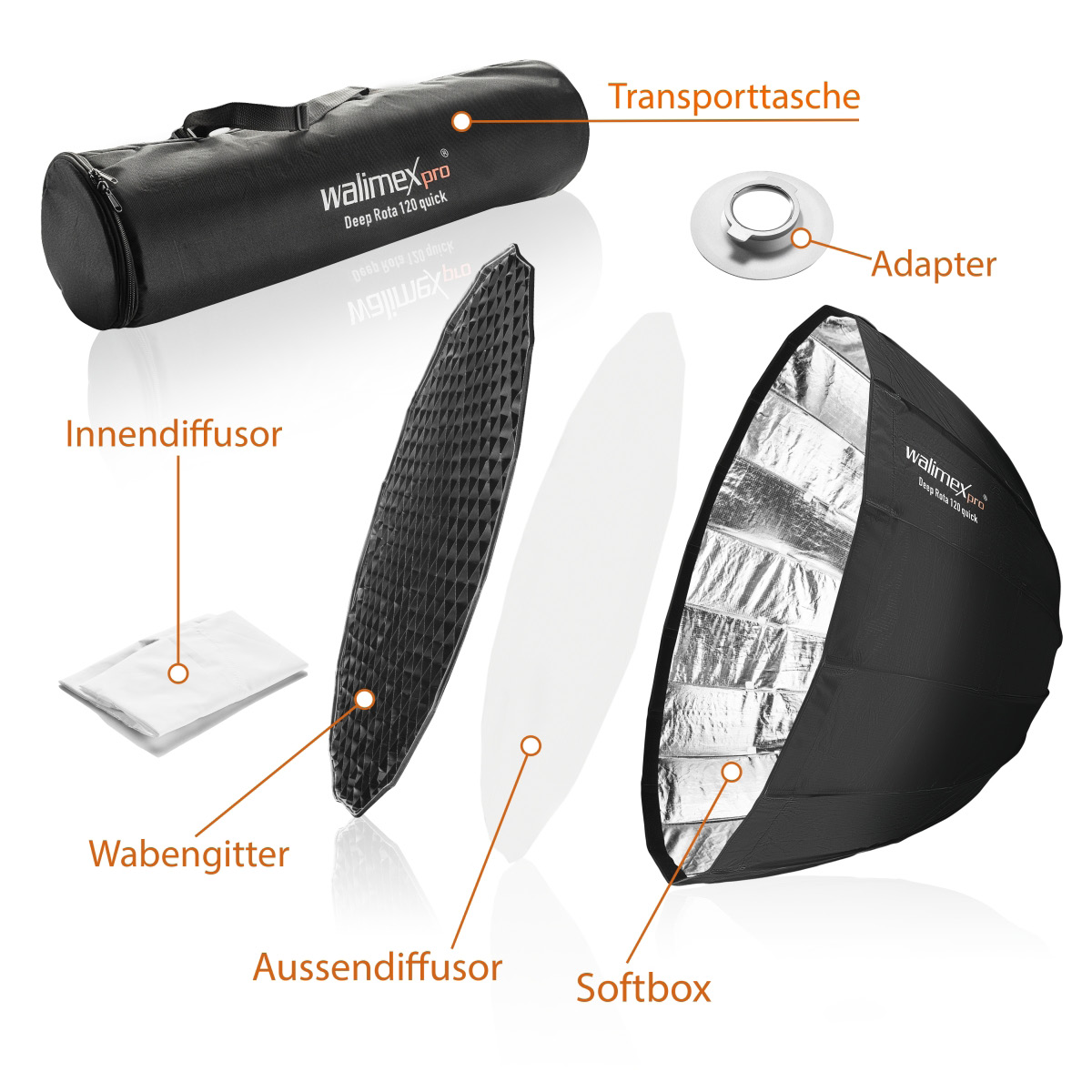 Walimex Pro SL Deep Rota Softbox QA120 Visatec