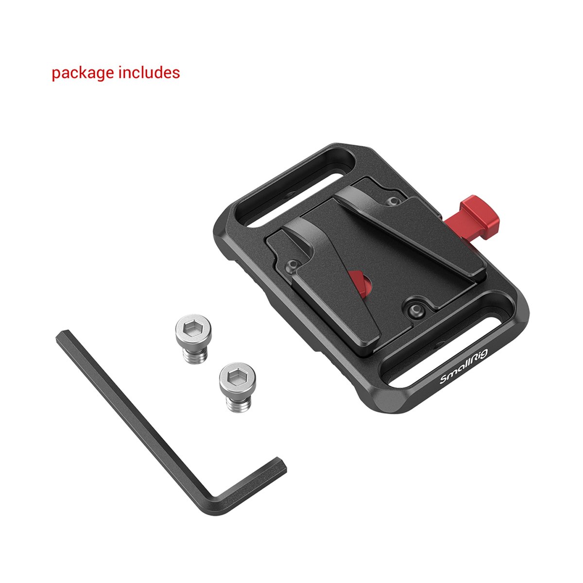 SmallRig 2987 Mini V-Mount Battery Plate Batterieadapter-Platte - Lieferumfang