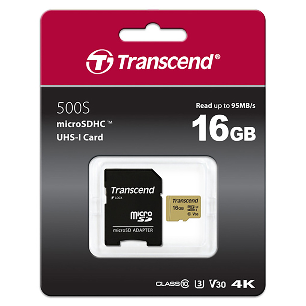 Transcend 16GB microSDHC-Karte UHS-I 95/60MB/S