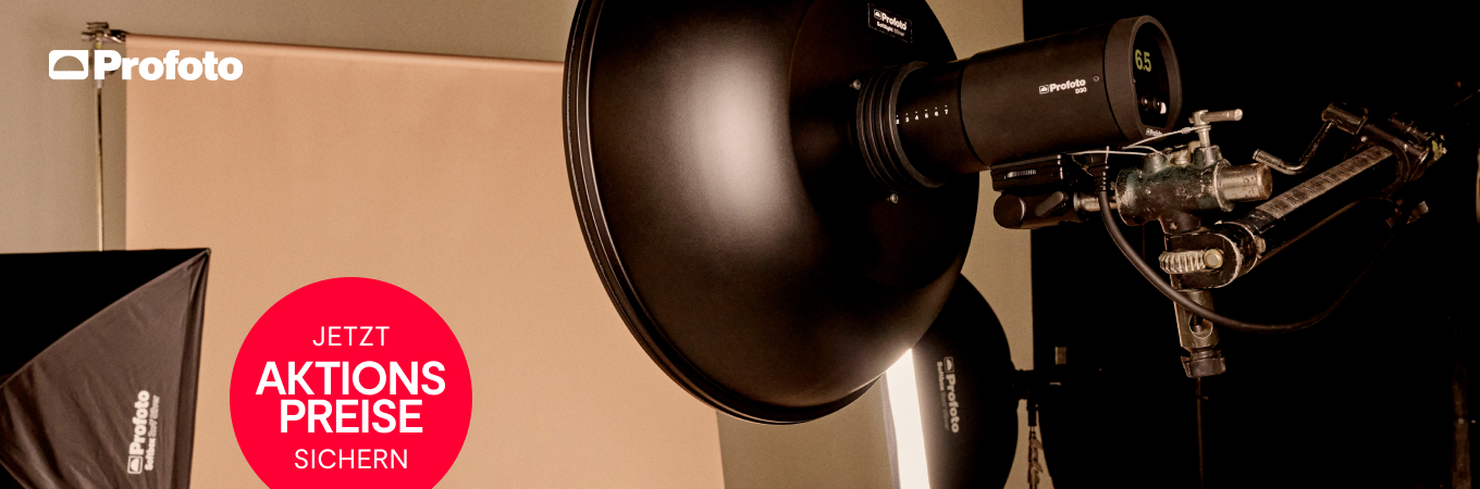 Profoto Aktionspreise auf ausgewählte mobile und kompakte Blitzsysteme für professionelle Studiofotografie