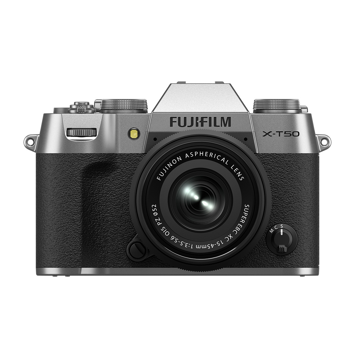 Fujifilm X-T50 Gehäuse Silber + Fujifilm 15-45 mm 1:3,5-5,6 XC OIS PZ Schwarz