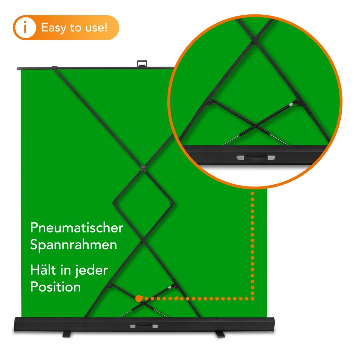 Walimex pro Roll-up Panel Hintergrund grün 165x220