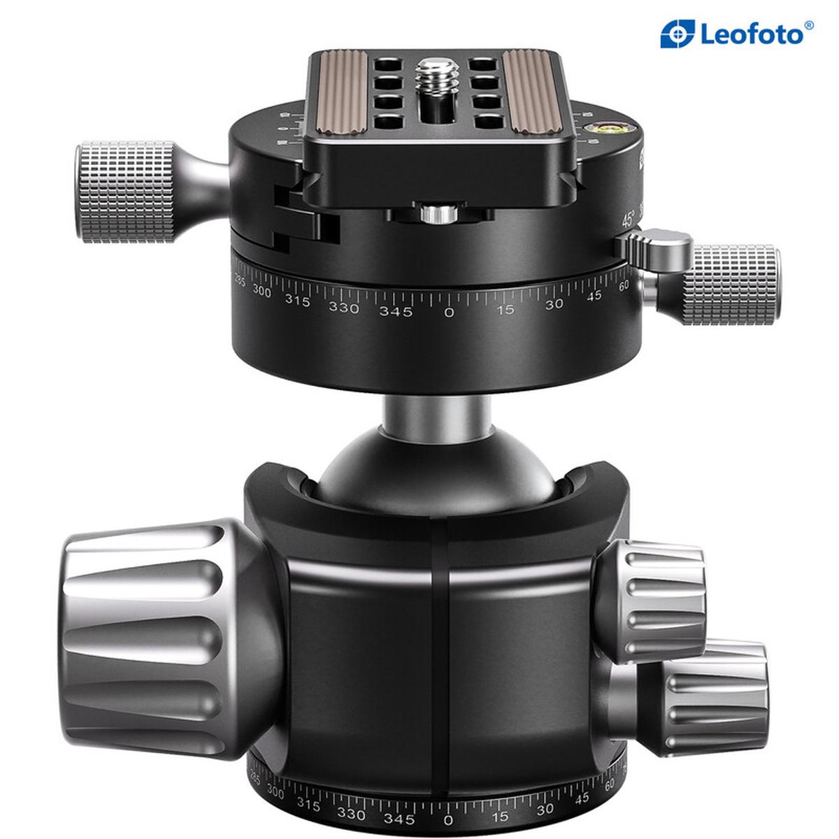 Leofoto Stativ-Kugelkopf LH-40PR mit Doppelpanoramateller und Rastfunktion Leofoto Stativ-Kugelkopf LH-40PR mit Doppelpanoramateller und Rastfunktion