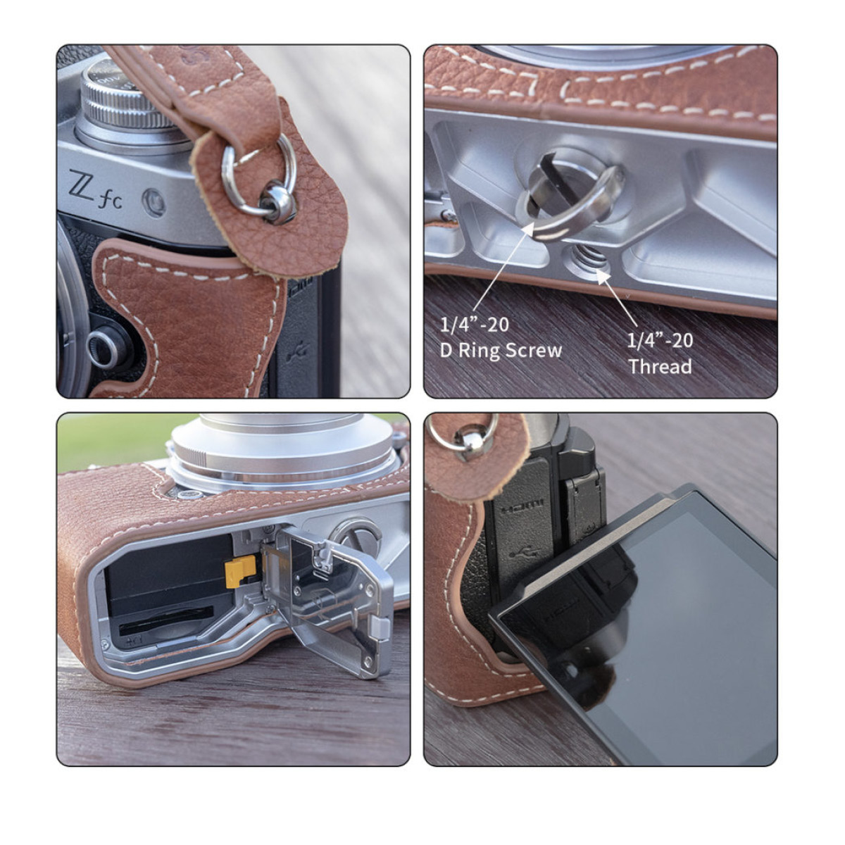 SmallRig 3481 Halb-Leder Tasche für Nikon Z FC
