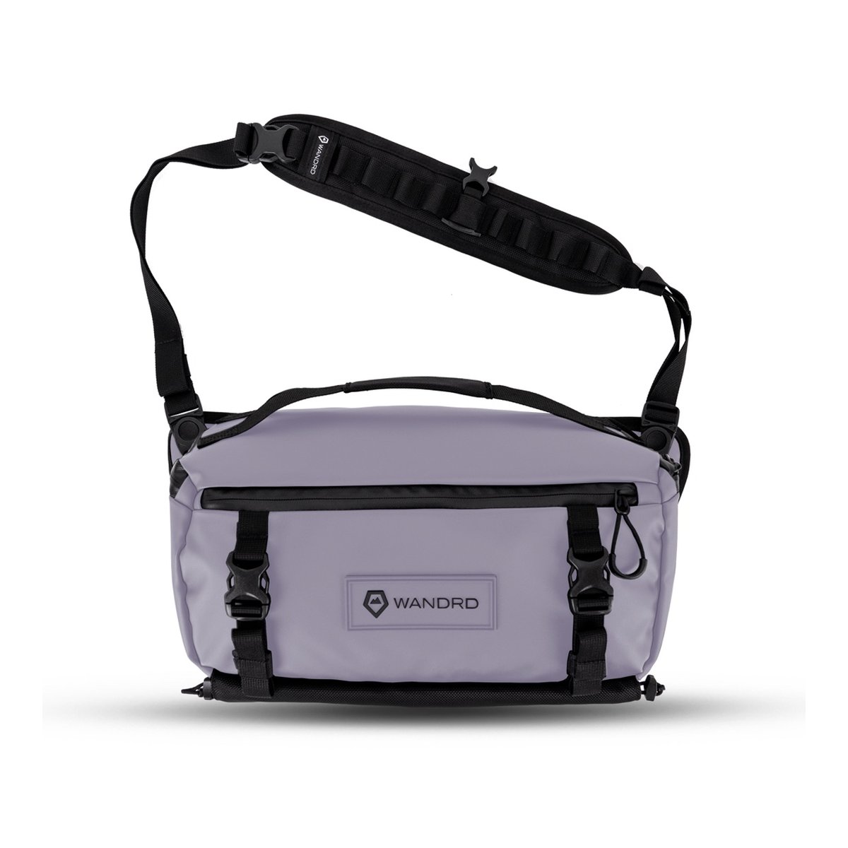 WANDRD ROGUE Sling 9L Uyuni Purple - Frontansicht der grau-lila Wandrd Umhängetasche