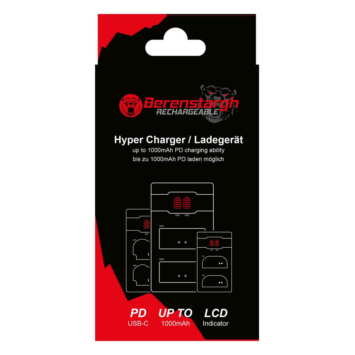 Berenstargh Hyper PD Ladegerät für Canon LP-E17 inkl. USB-C Kabel