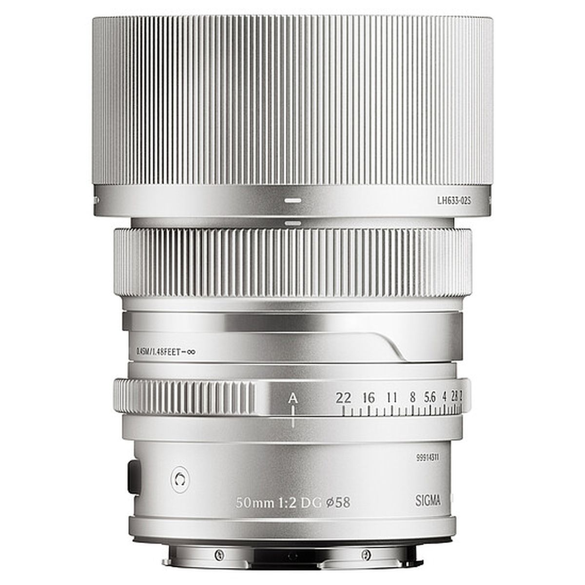 Sigma 50 mm 1:2,0 DG I-Series L-Mount Silber