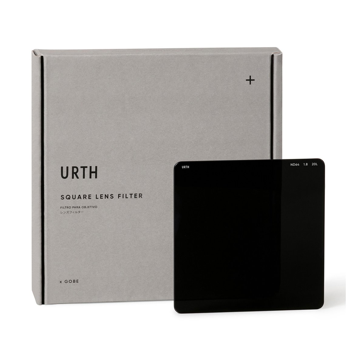 Urth 100 x 100mm ND64 (6 Stop) Filter (Plus+) - Lieferumfang: Urth Square ND64 Graufilter und Produktverpackung