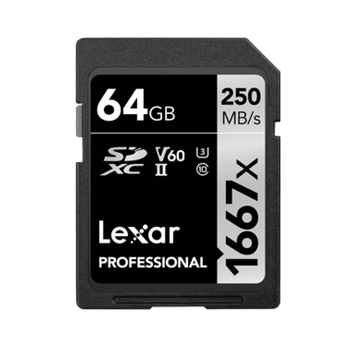 Lexar SDXC 64GB Professional UHS-II 1667x