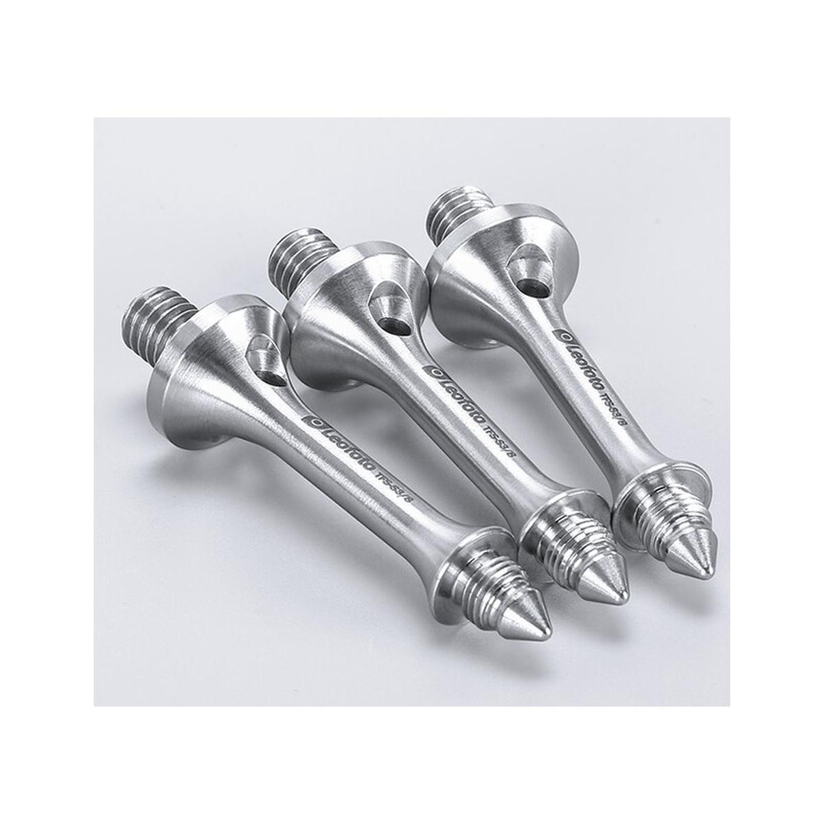 Leofoto Stativfuß Lange Spikes mit Gummikappen TFS S3/8 Leofoto Stativfuß Lange Spikes mit Gummikappen TFS S3/8