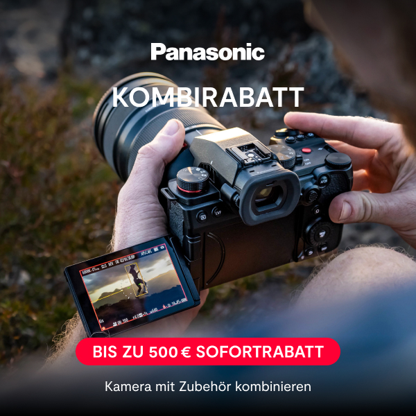 Panasonic Kombirabatt Aktion mit bis zu 300 Euro Rabatt auf Kamera und Zubehör