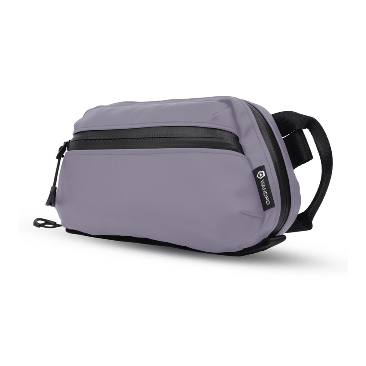 WANDRD Tech Bag Medium Uyuni Purple - Graue WANDRD Bauchtasche/Sling Bag, Vorderansicht schräg