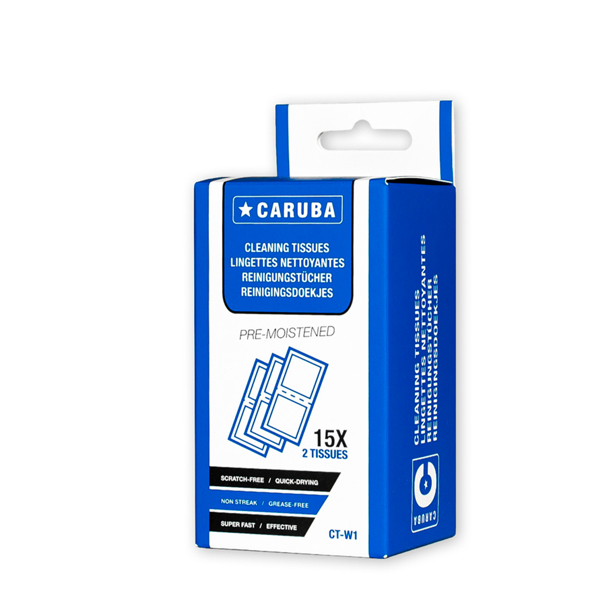 Caruba-Reinigungstücher (6 Dutzend im Thekendisplay, 30 Tücher pro Dose)