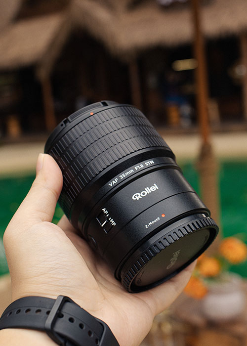 Rollei 35 mm 1:1,8 AF Festbrennweite für Nikon Z Vollformatkamera mit STM Autofokus und lichtstarker Offenblende