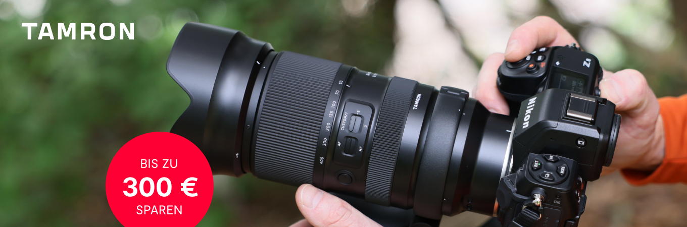 Tamron Sofortrabatt Banner – bis zu 300 Euro sparen auf Nikon Z Objektive