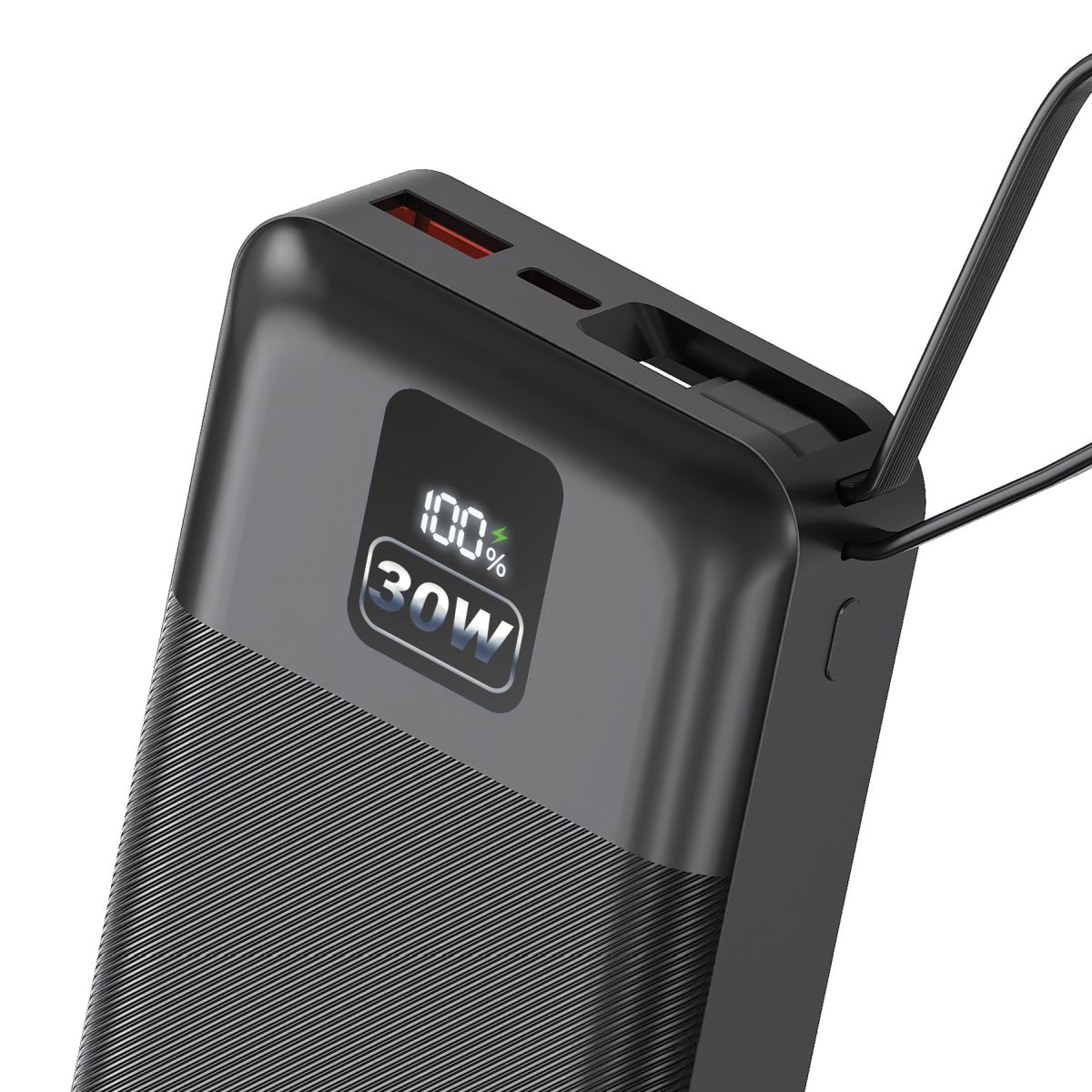 Patona Premium Powerbank Stark 6.0 PD 30 W 20.000 mAh mit integriertem USB-C-Kabel