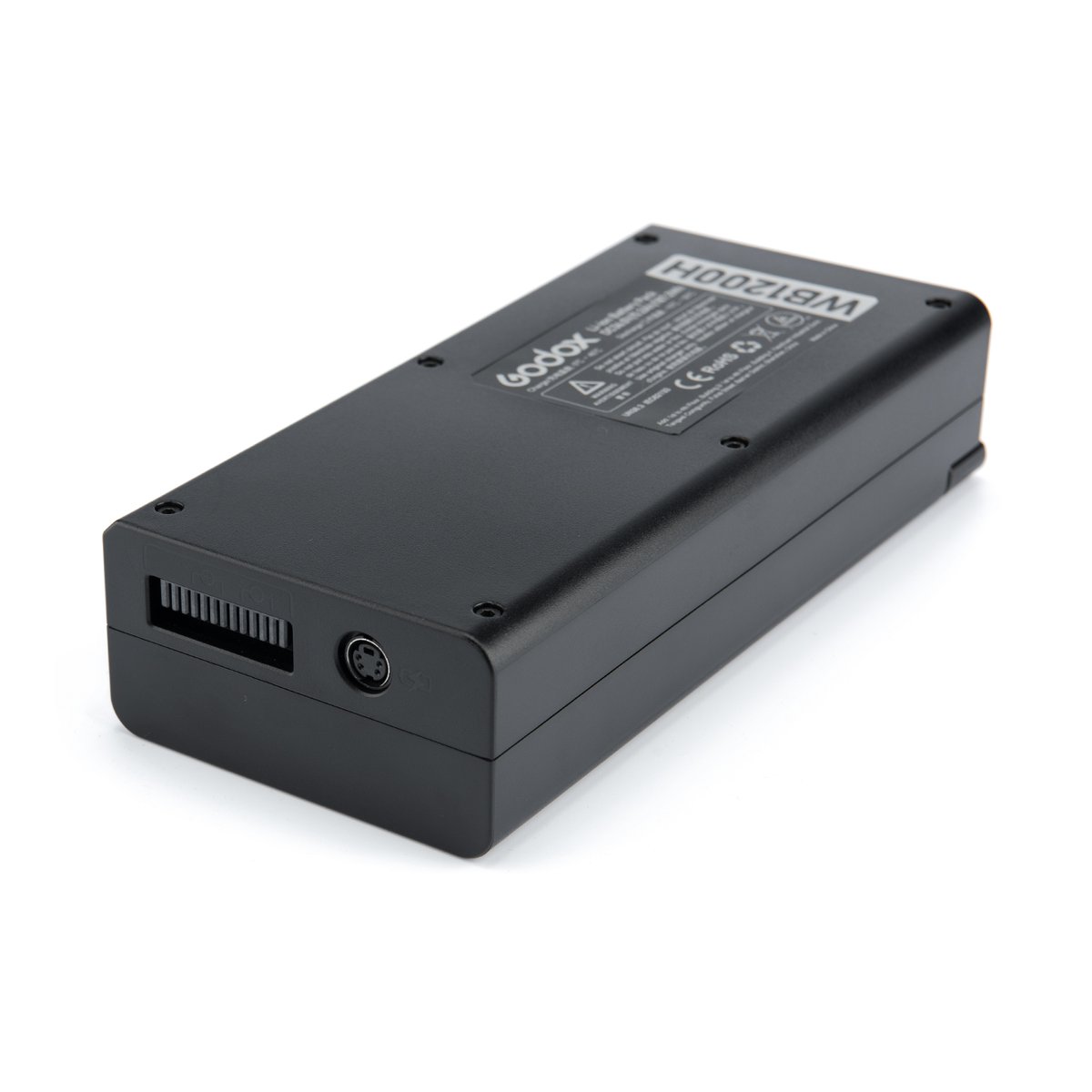 Godox Lithium-Akku AD1200 Pro 2600mAh - Detailansicht Godox WB1200H Akku mit Anschlüssen