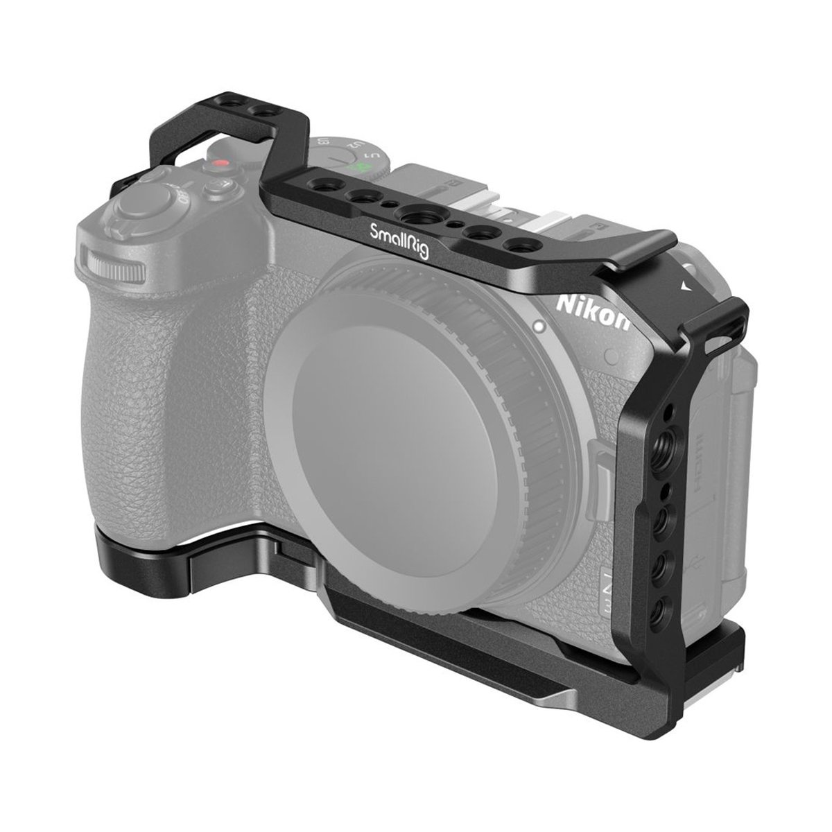 SmallRig 3858 Cage für Nikon Z 30 - Anwendungsbeispiel: SmallRig Kamerakäfig an Nikon Z-Kamera montiert.