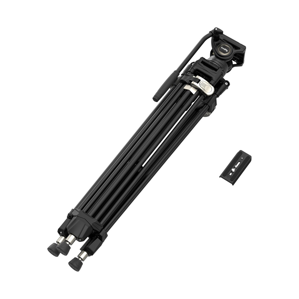SmallRig 4163 FreeBlazer Heavy Duty Stativ Kit - Lieferumfang: Zusammengeklapptes Stativ und Schnellwechselplatte