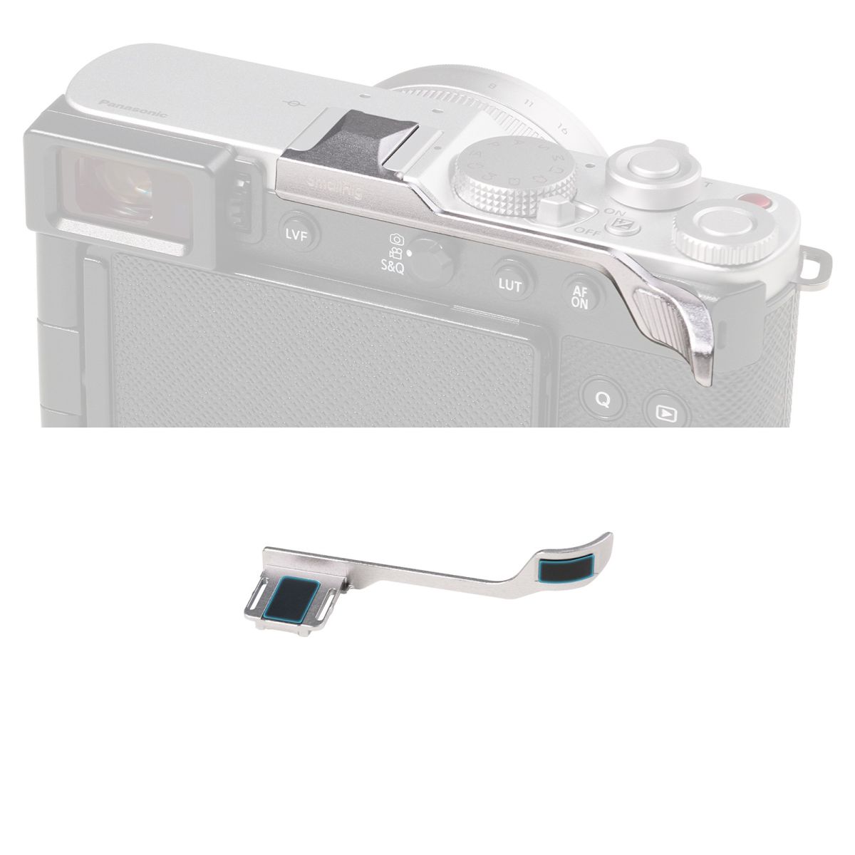 SmallRig 5703 Thumb Grip für Panasonic Lumix L10 Silber