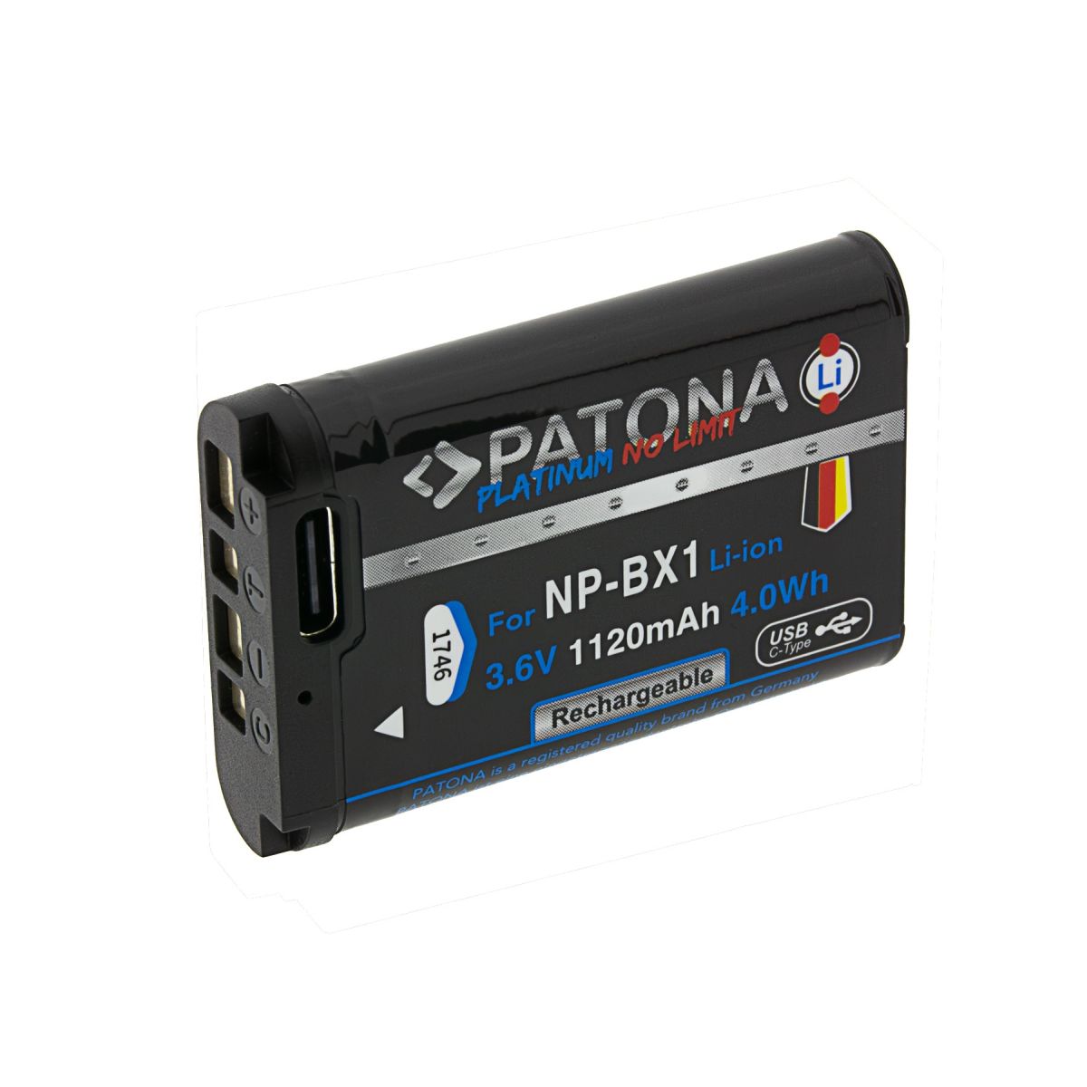 Patona Platinum Akku mit USB-C Input für Sony NP-BX1