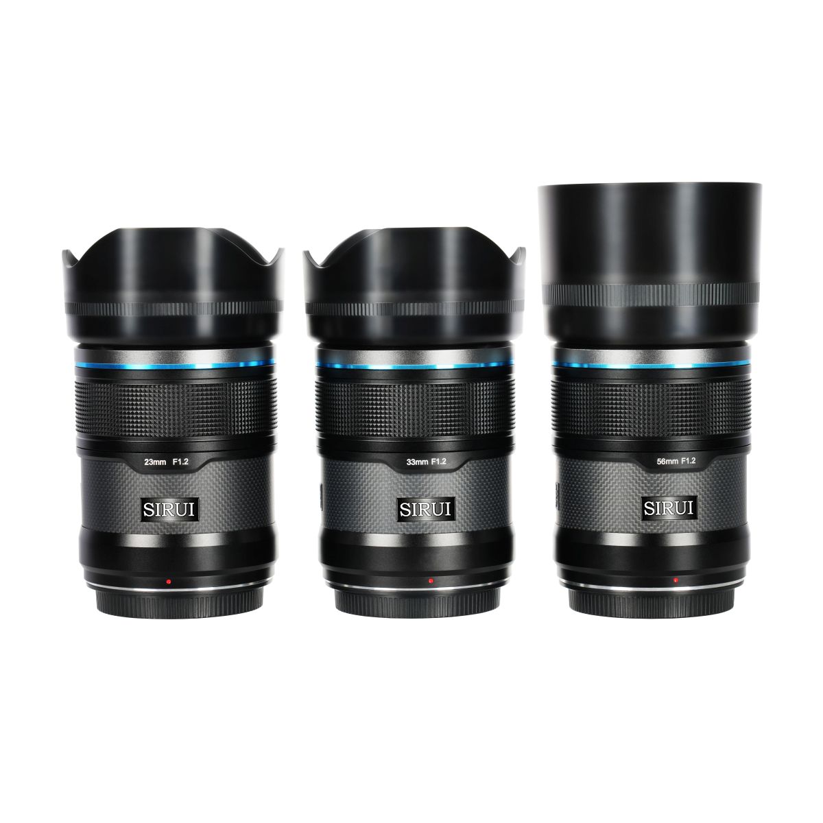 Sirui 23 mm + 33 mm + 56 mm 1:1,2 Sniper AF Kit Fuji X-Mount Schwarz Carbon
