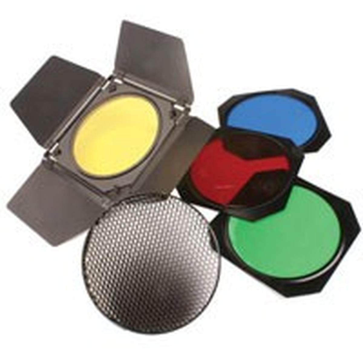 HELIOS Lichtklappen-Set m.Wabenfilter+4 Farbfolien