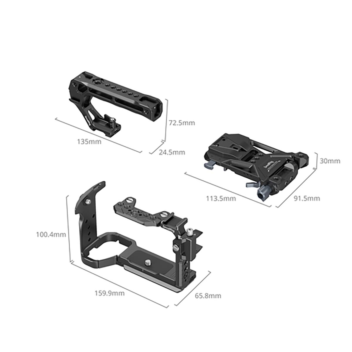 SmallRig 5590 Advanced Cage Kit mit Batterieplatte für Sony FX2