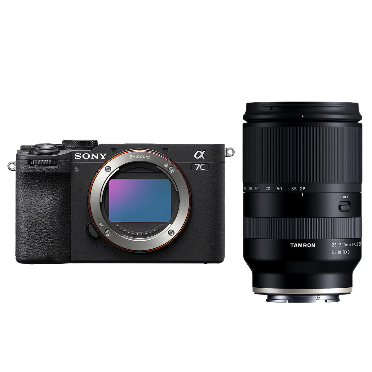 Sony Alpha 7C II Schwarz + Tamron 28-200 mm 1:2,8-5,6 DI III RXD Sony FE