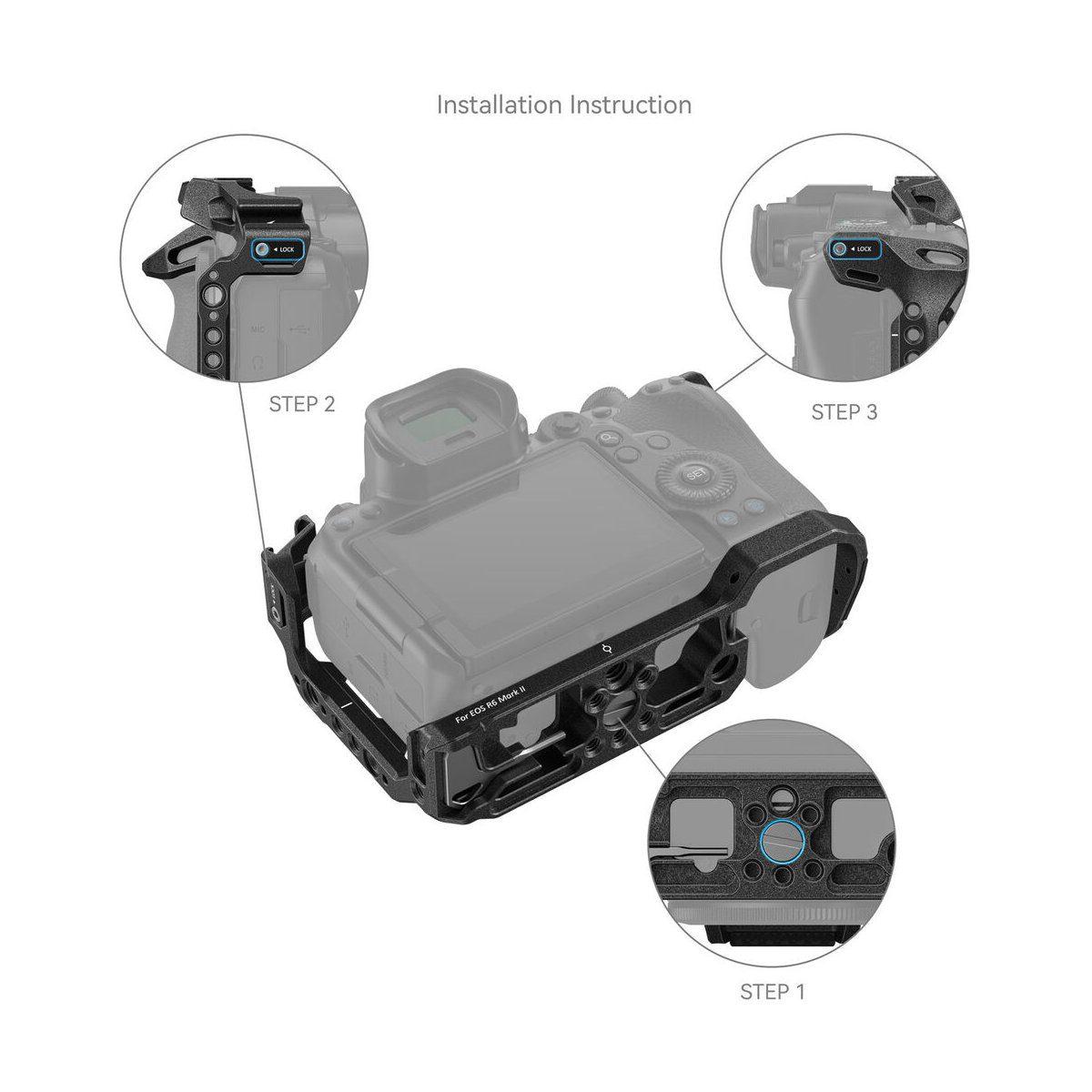 SmallRig 4161 “Black Mamba” Camera Cage for Canon EOS R6 Mark II