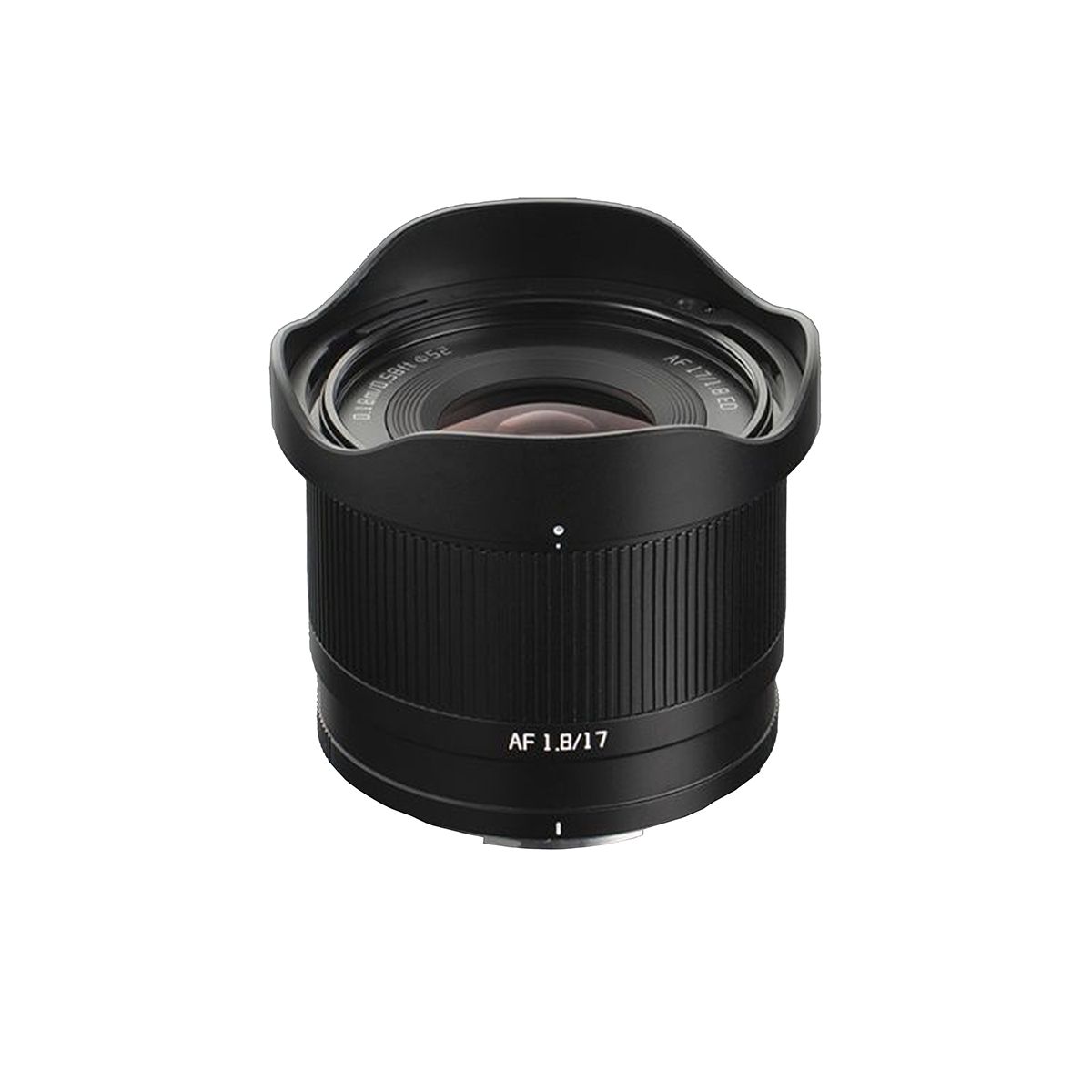TTArtisan 17 mm 1:1,8 AF Air Sony E Objektiv schwarz Frontalansicht