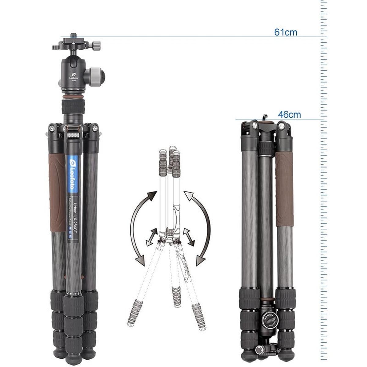 Leofoto Carbon-Dreibeinstativ LX-284CT Urban + Kugelkopf XB-38