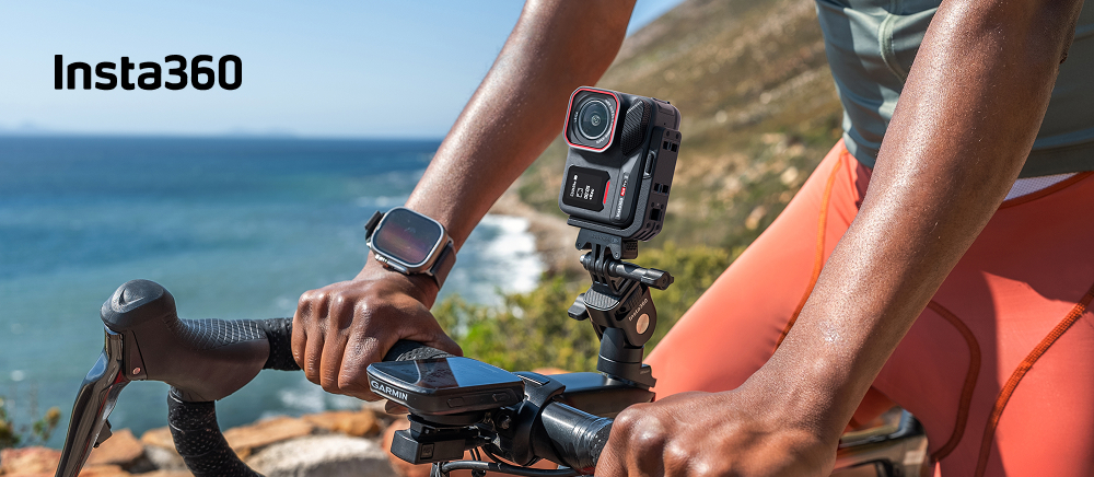 Insta360 Ace Pro 2 Actionkamera am Rennradlenker für POV Rennradaufnahmen