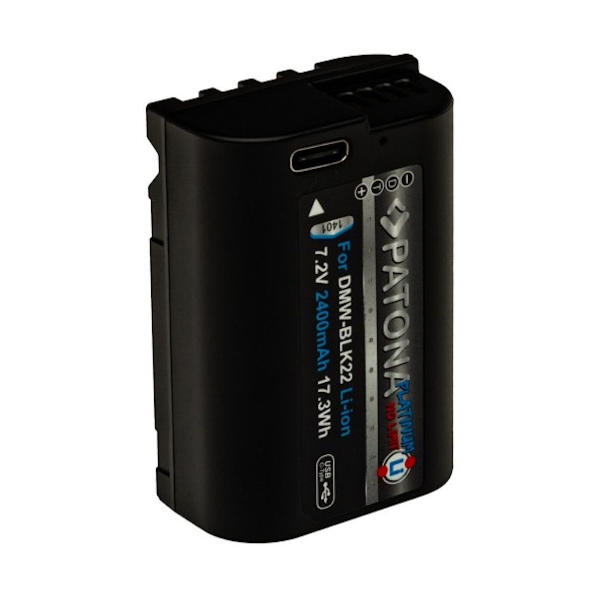 Patona Platinum Akku mit USB-C Input f. Panasonic DMW-BLK22