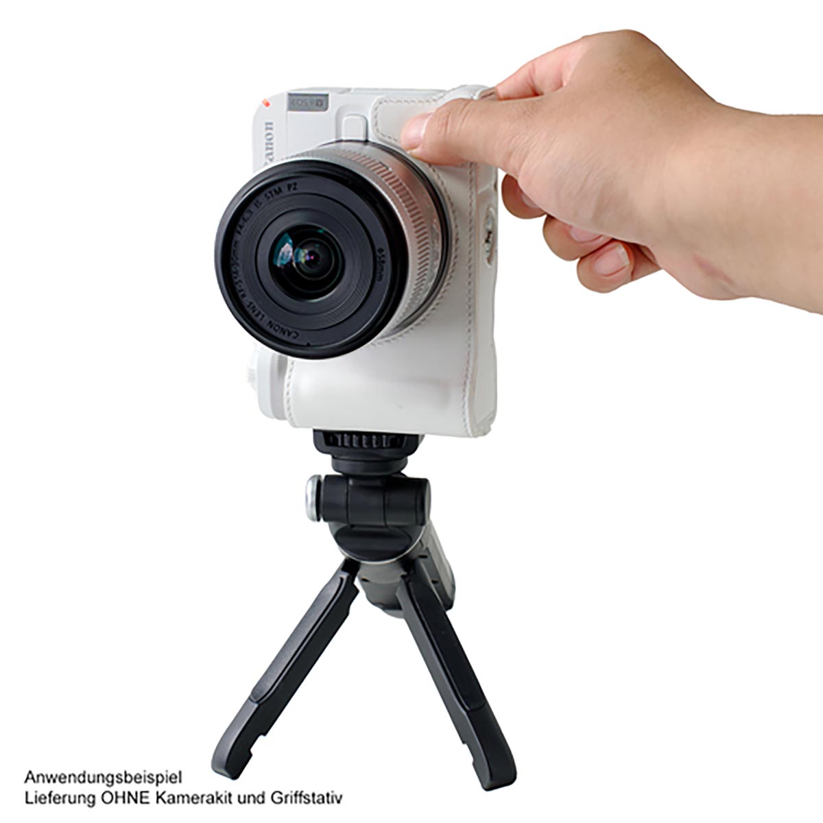 SmallRig 5431 Leder-Halbschalen-Kit weiß für Canon EOS R50V